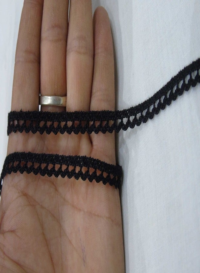 Strala Black Color Laces for Dresses, Sarees, Lehenga, Suits, Bags, Decorations, Borders, Crafts and Home Décor,Blouse (9mtr) Design-560